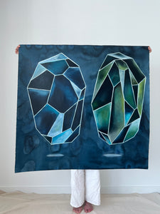 Geometric Blue 52x55