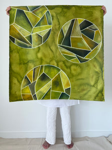 Geometric Green Circles 45x45